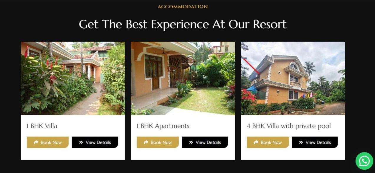 Goa Garden Resort - 5Bhk Villa With Private Pool, 4Bhk Villa, 1Bhk Villa At South Goa Colva Eksteriør billede